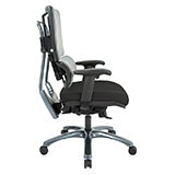 Vertical Grey Mesh Back Chair with Titanium Base